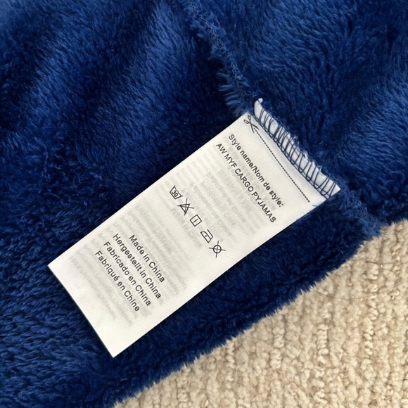 Navy Plush Robe - Picture 5 of 5